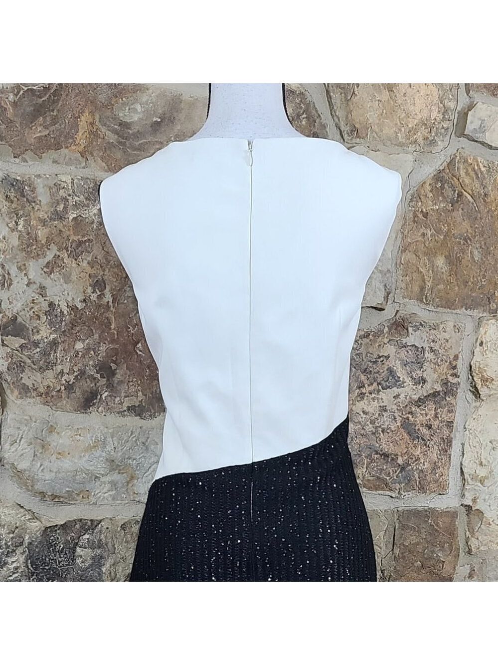 NWT St John 12 Colorblock Tuxedo Cocktail Dress - Picture 6 of 12